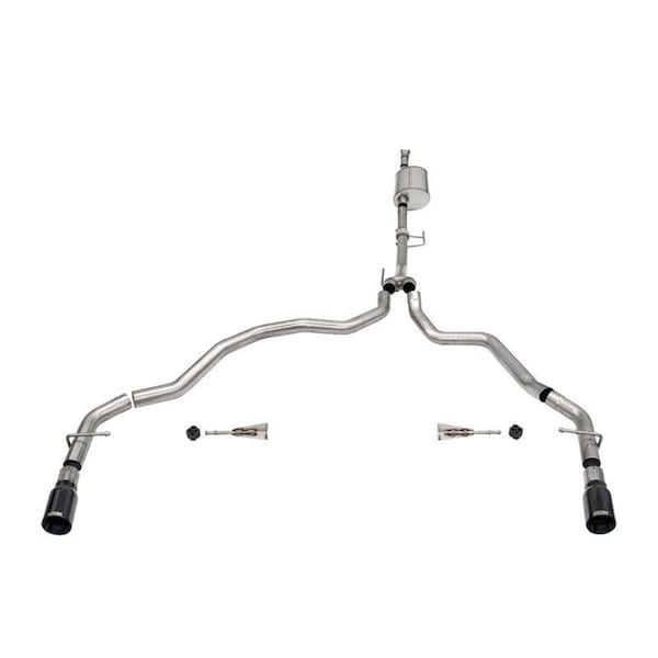 Corsa Exhaust Corsa 21167BLK Sport Dual Rear Exhaust System with Split Exit for 2021-2023 F150 3.5L EcoBoost C1M-21167BLK - main